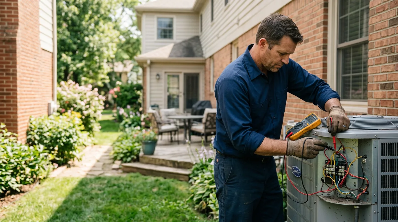 HVAC technician working near Temple Hills, MD